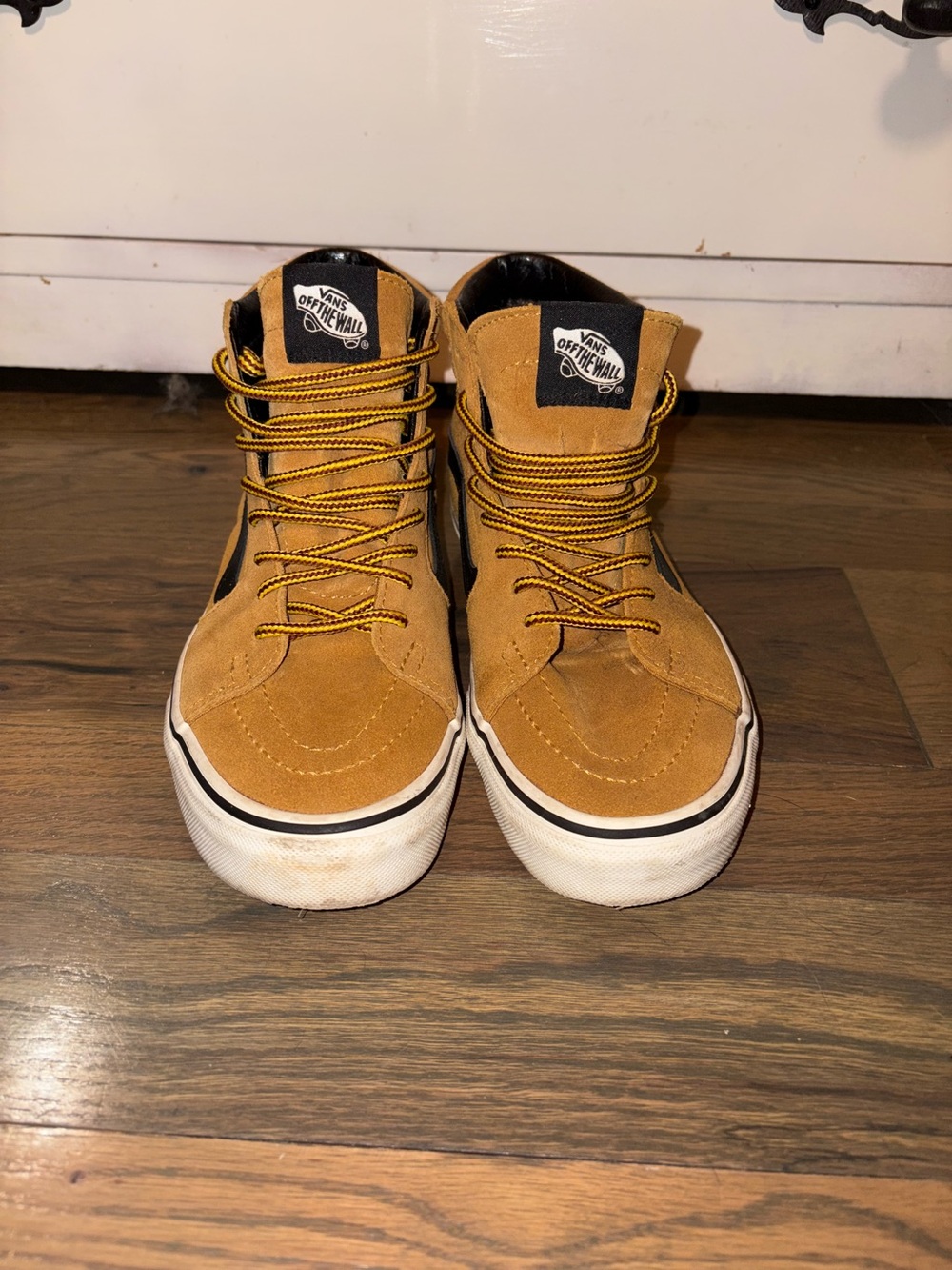 Tan Hi-top Vans
